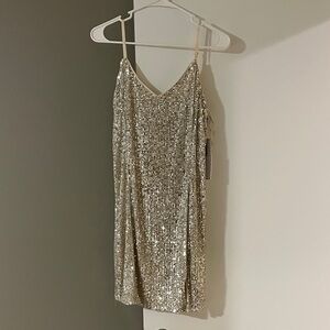 1. State Shimmering Gold Sequin Dress
